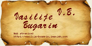 Vasilije Bugarin vizit kartica